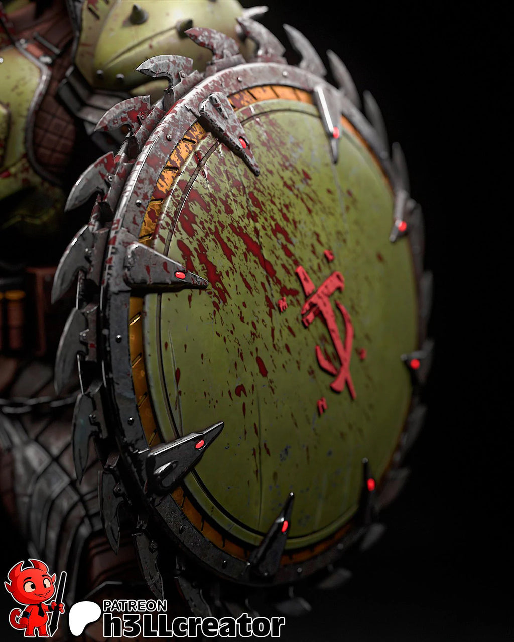 Doom Slayer Fantasy Statue – 3D Printed Resin Collector Figure (1:12 Scale)