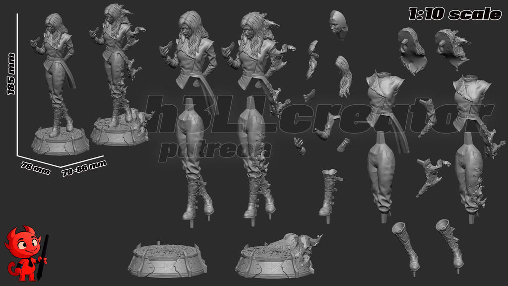 Alicia Statue & Bust- High-Detail Resin Collectible – 1:10 Scale Fantasy Art