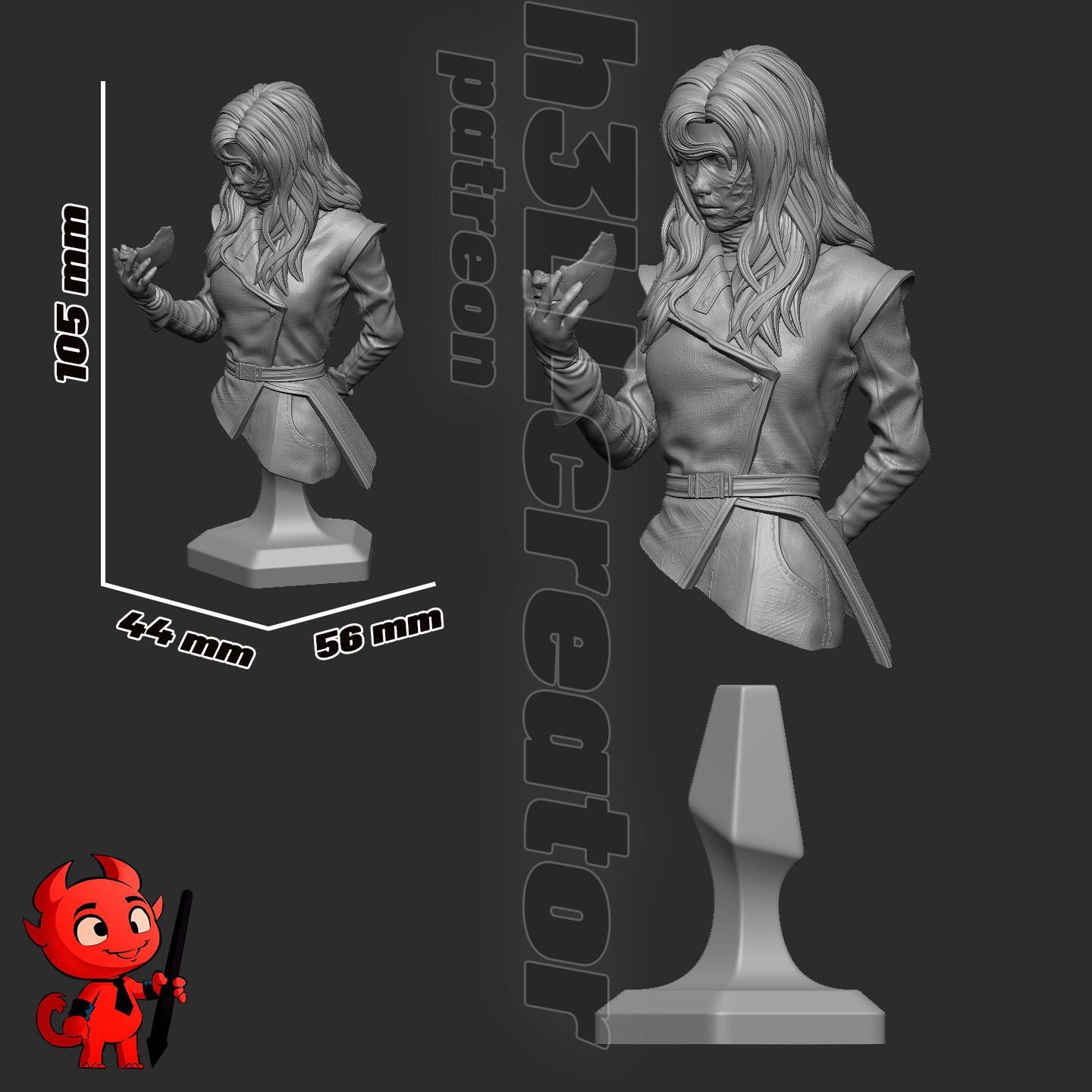 Alicia Statue & Bust- High-Detail Resin Collectible – 1:10 Scale Fantasy Art