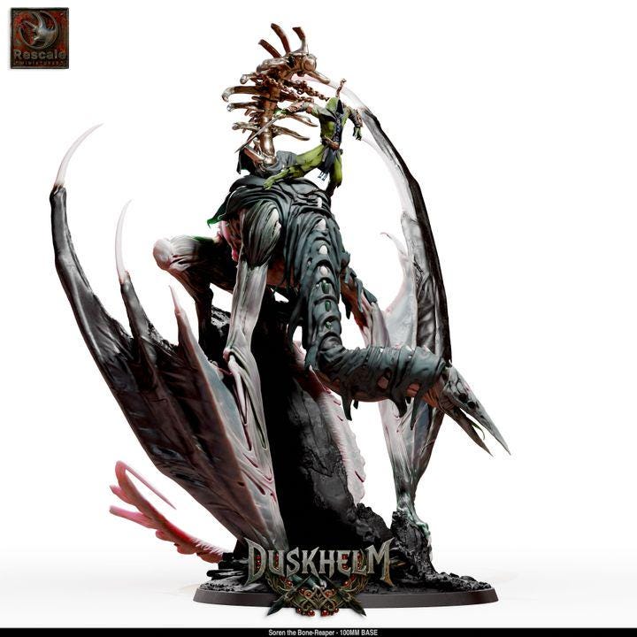 Nightwing Mourners: Soren the Bone-Reaper – 40mm Hero & 100mm Centerpiece