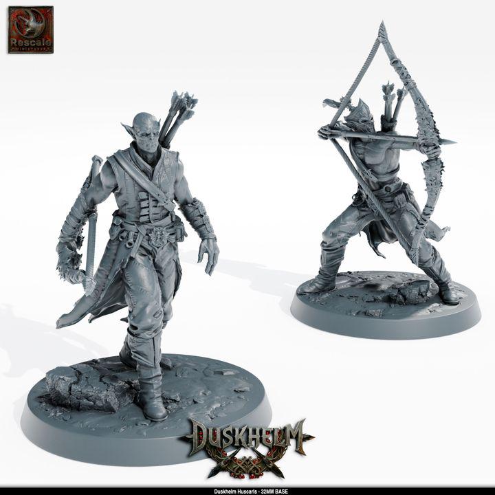Duskhelm Huscarls Resin Miniature Set - Fantasy Tabletop RPG Infantry, 32mm Scale