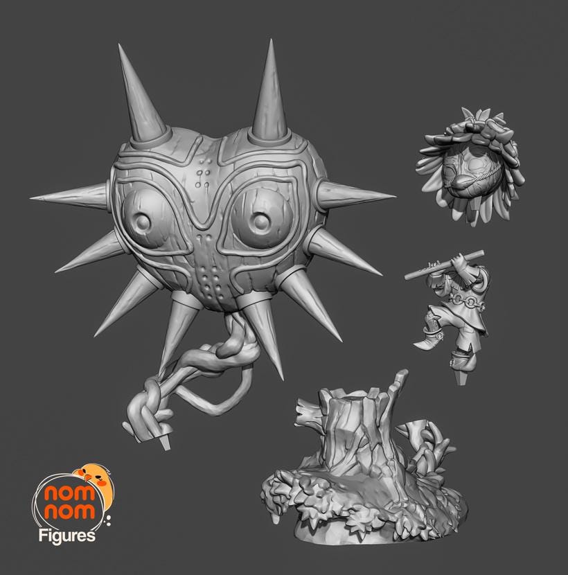 Skull Kid & Majora’s Mask (NomNom Figures)