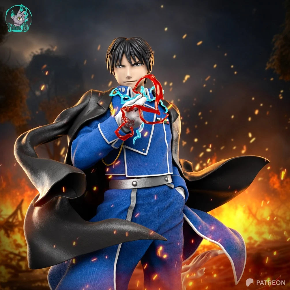 Roy Mustang Flame Alchemist Statue - Fullmetal Alchemist | Billy Bones Emporium