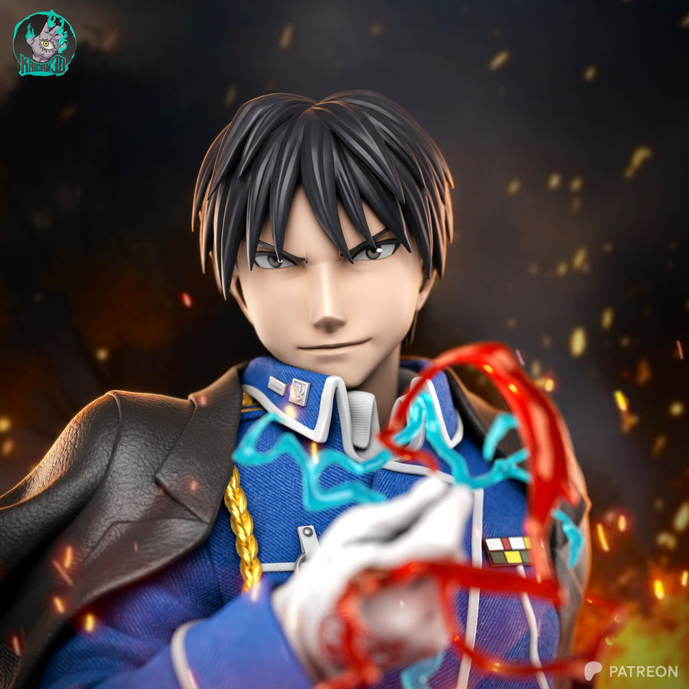 Roy Mustang Flame Alchemist Statue - Fullmetal Alchemist | Billy Bones Emporium