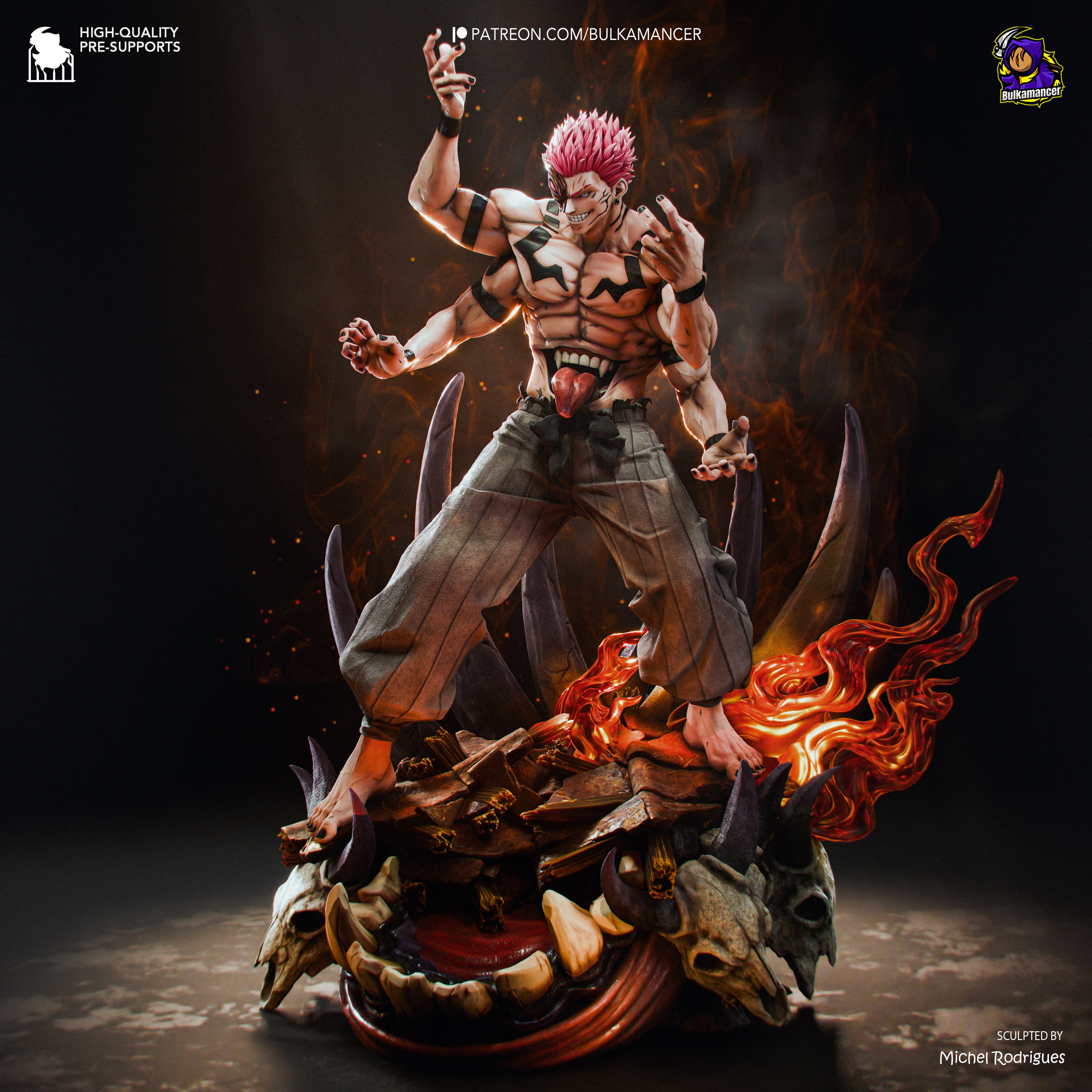 King of Curses Premium Resin Statue | Highly Detailed Collector's Figure