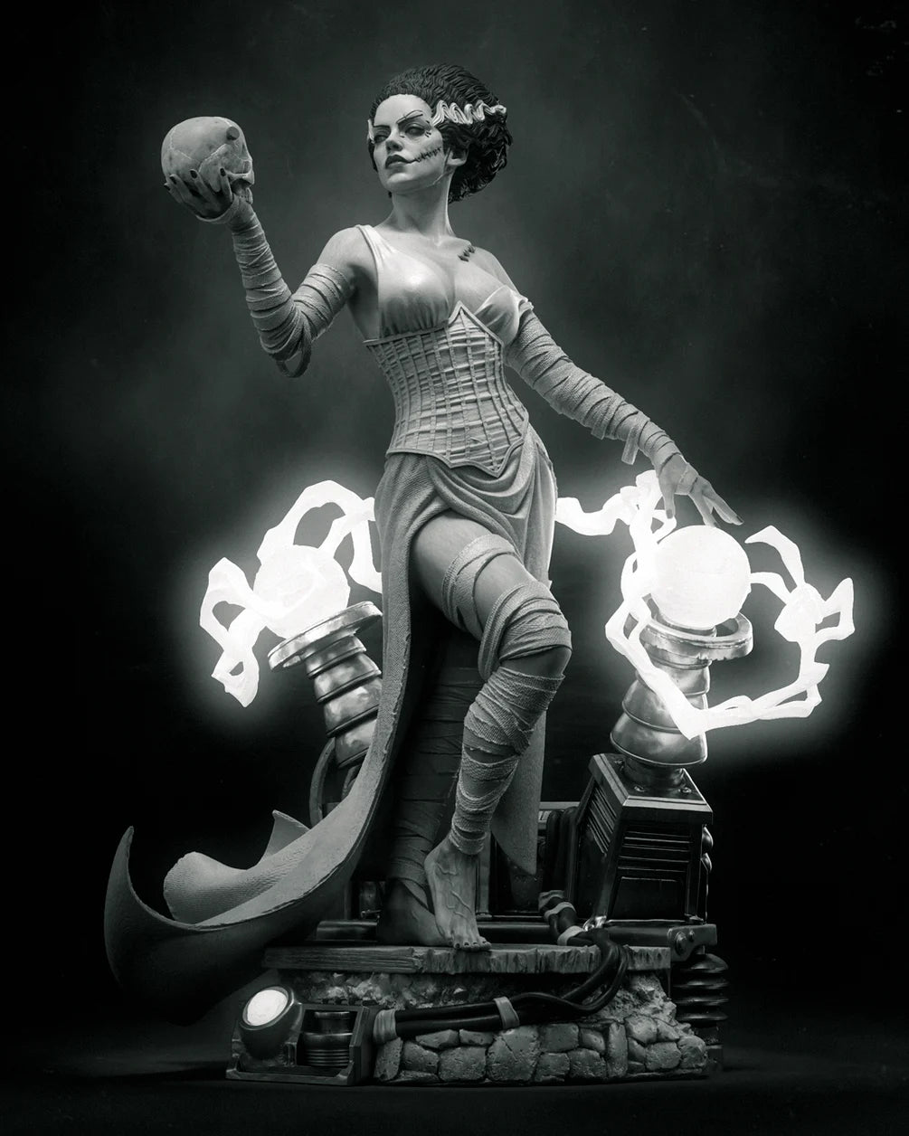 Bride of Frankenstein Statue by CA 3D | 3D Printed Resin Figurine – Billy Bones Emporium