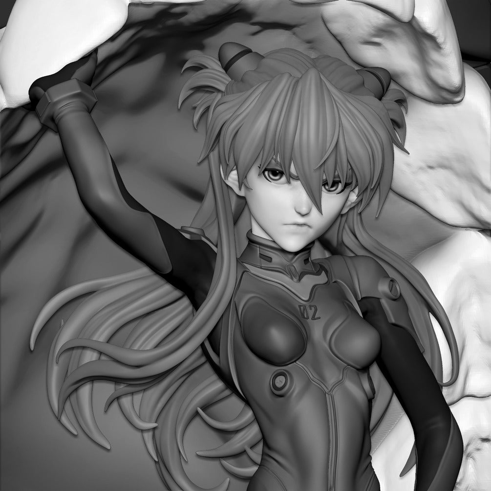Asuka in Eva-02 Berserk Jaw – Premium Resin Statue / Garage Kit (1/12, 1/6 & 1/4 Scale) | CA 3D