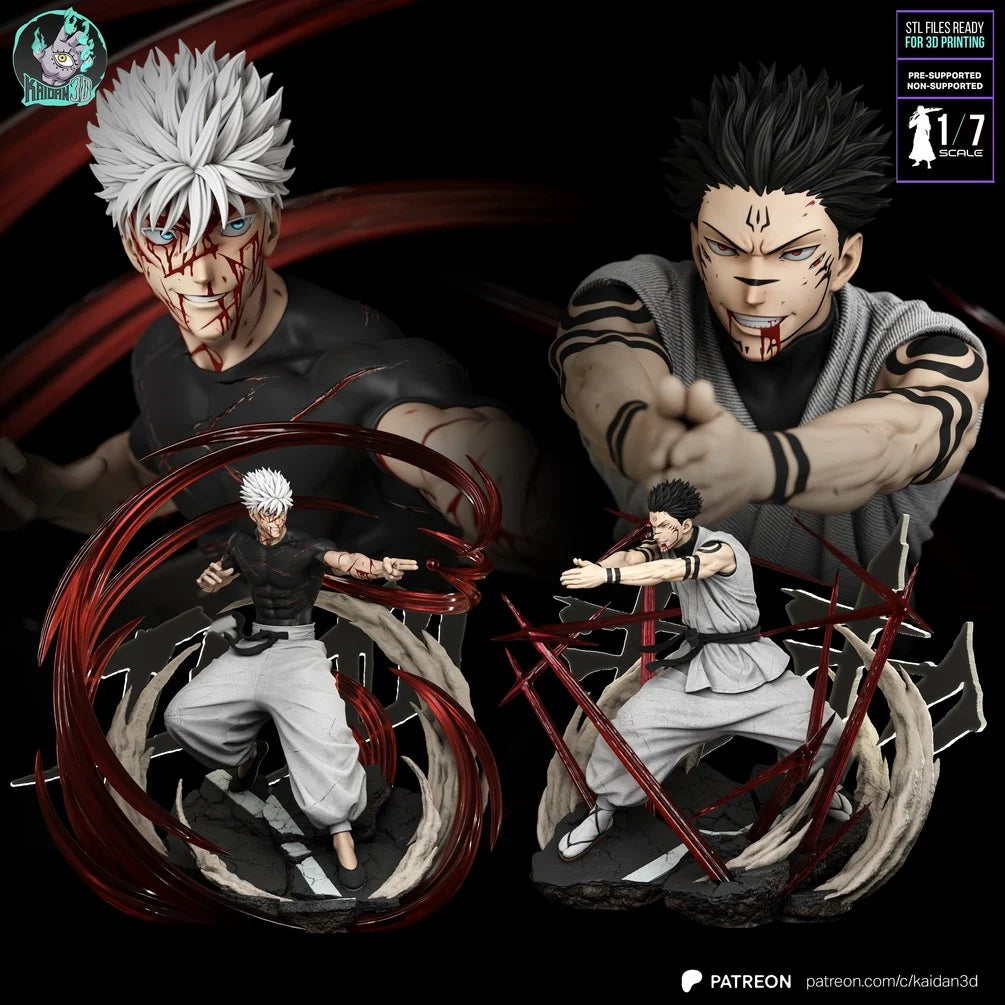 Satoru Gojo Red and Blue Diorama Statue - Jujutsu Kaisen | Billy Bones Emporium