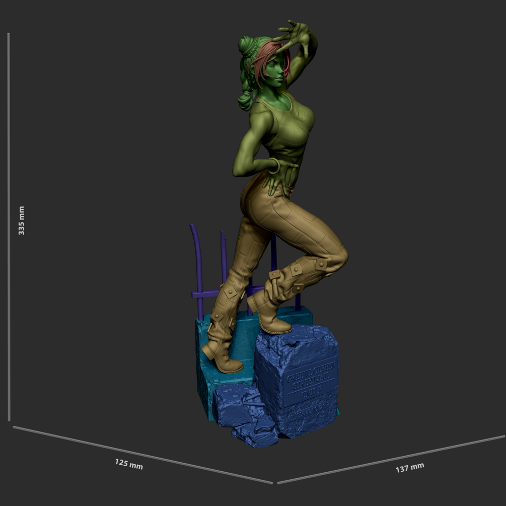 Jolyne Cujoh – Premium Resin Statue / Garage Kit (1/9 & 1/6 Scale) | CA 3D