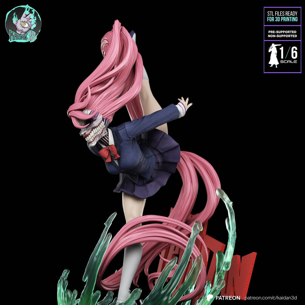 Dandadan - Aira Shiratori 1/6 Scale Resin Statue | 3 Faceplates | Raw, Primed & Painted Options