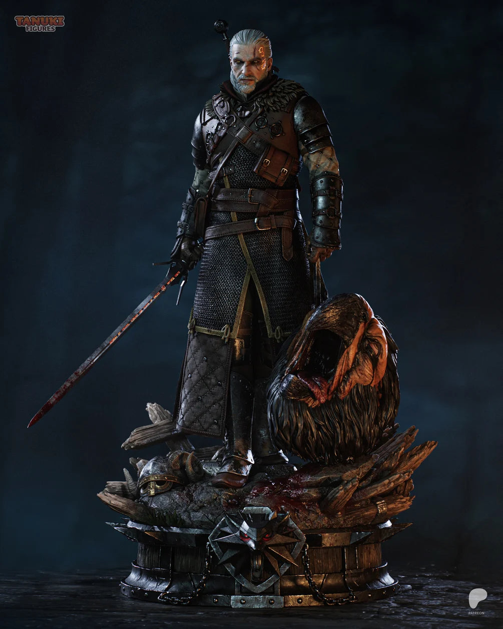 Geralt of Rivia The Witcher Statue- 1/6 Scale Collectible by Tanuki Figures