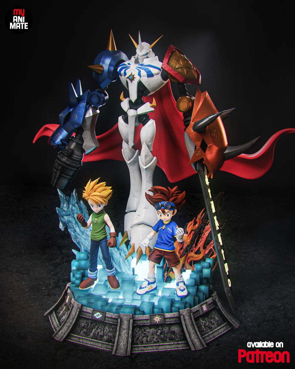 Omnimon(Omegamon) Custom Resin Statue – 1/8 Scale Digital Monster Collectible