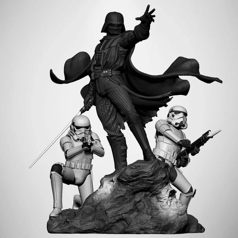Star Wars - Darth Vader & Stormtroopers Command Diorama | Multiple Scales & Finishes