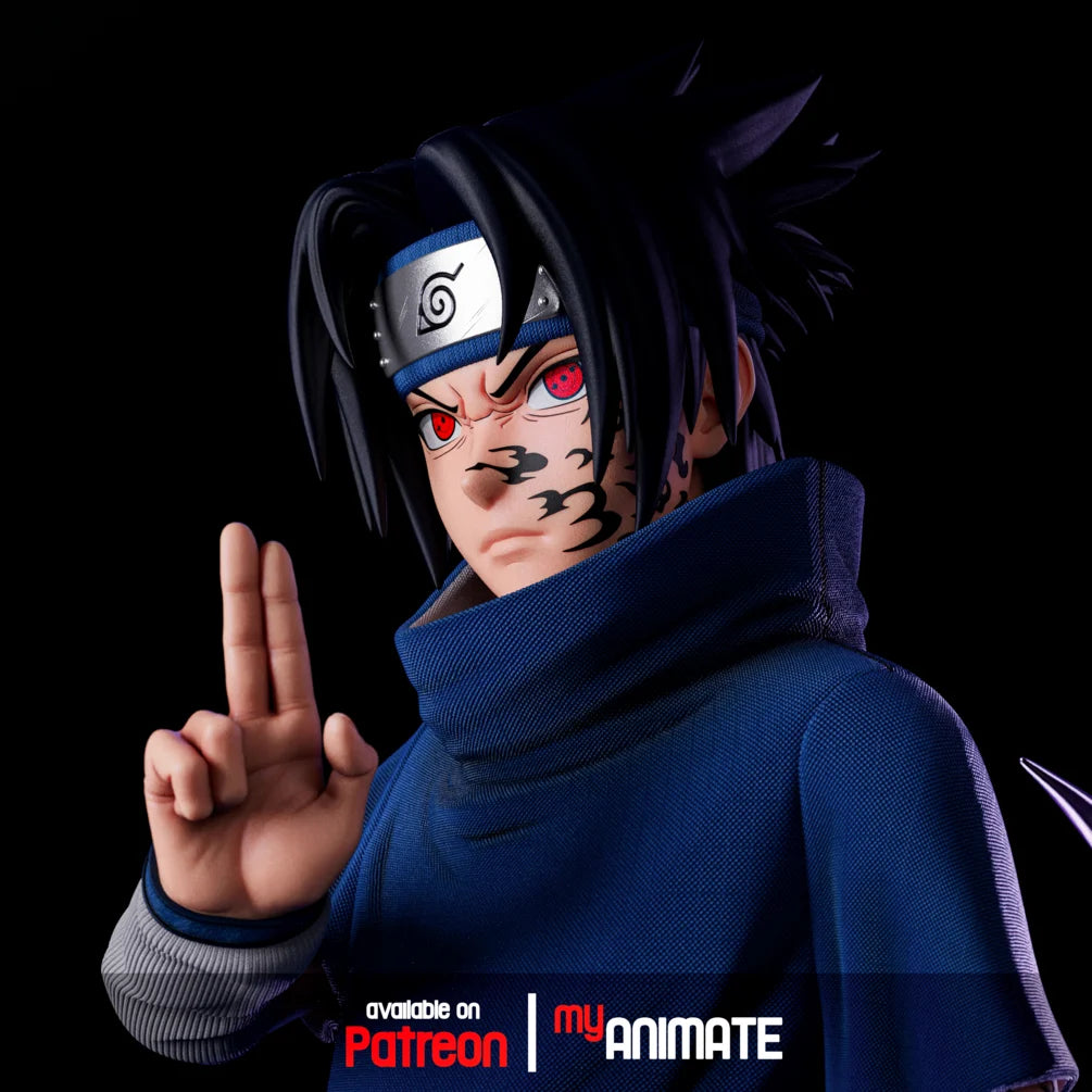 Sasuke Uchiha (Cursed Seal / Chidori Prep) 1/8 Scale Collectible Statue / Miniature – My Animate