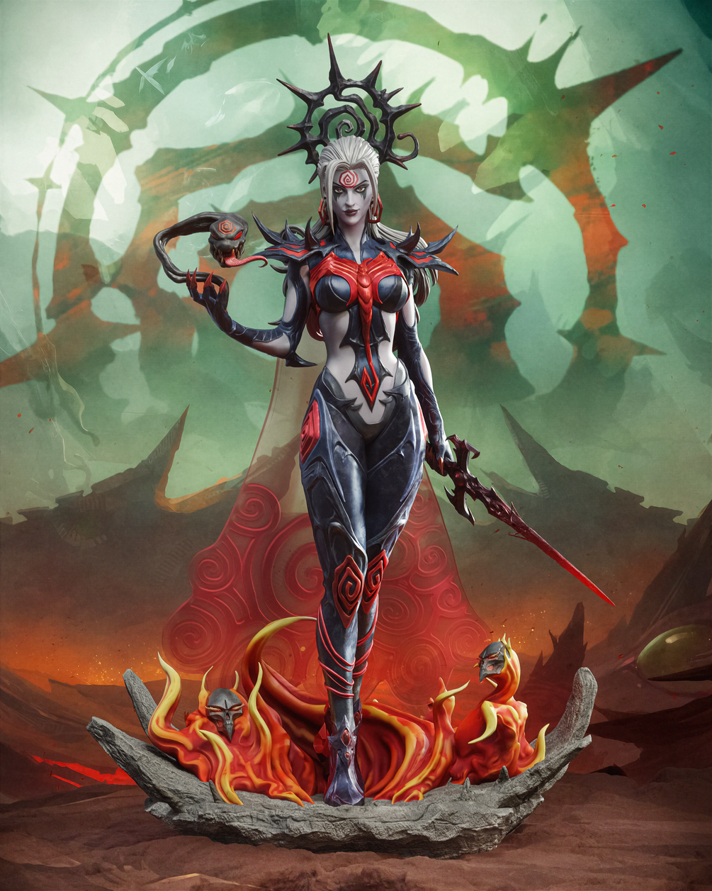 Symbiote Hela Marvel Resin Statue | CA 3D Garage Kit