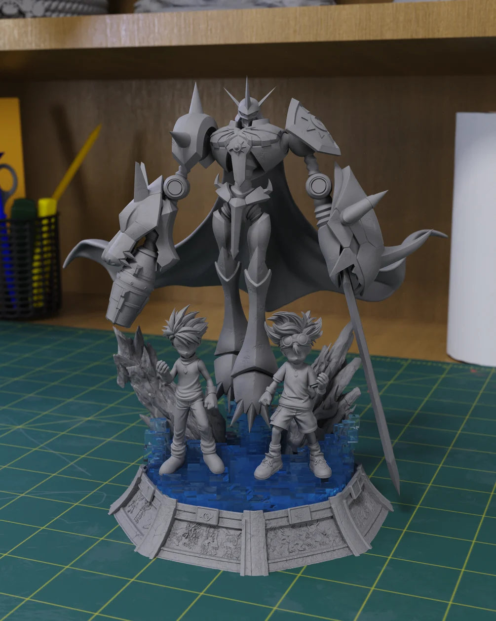 Omnimon(Omegamon) Custom Resin Statue – 1/8 Scale Digital Monster Collectible