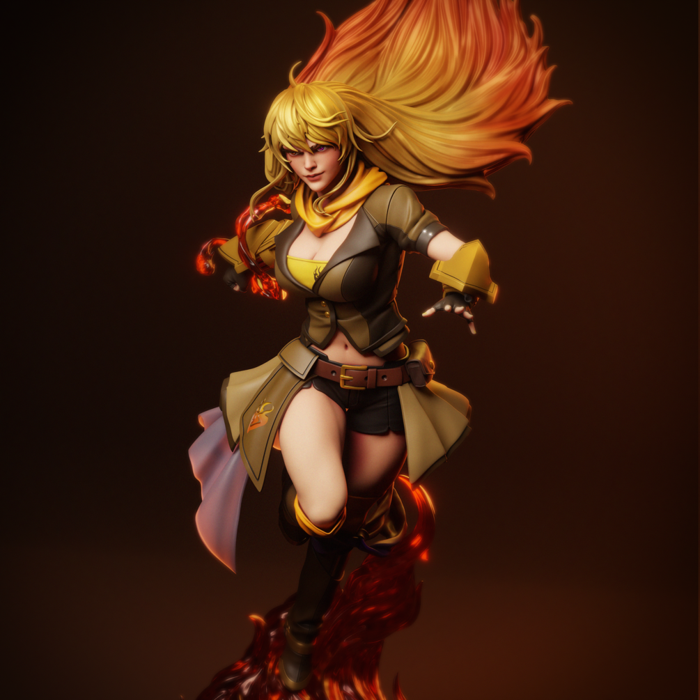 Yang Xiao Long Statue by CA 3D | 3D Printed Resin Figurine – Billy Bones Emporium
