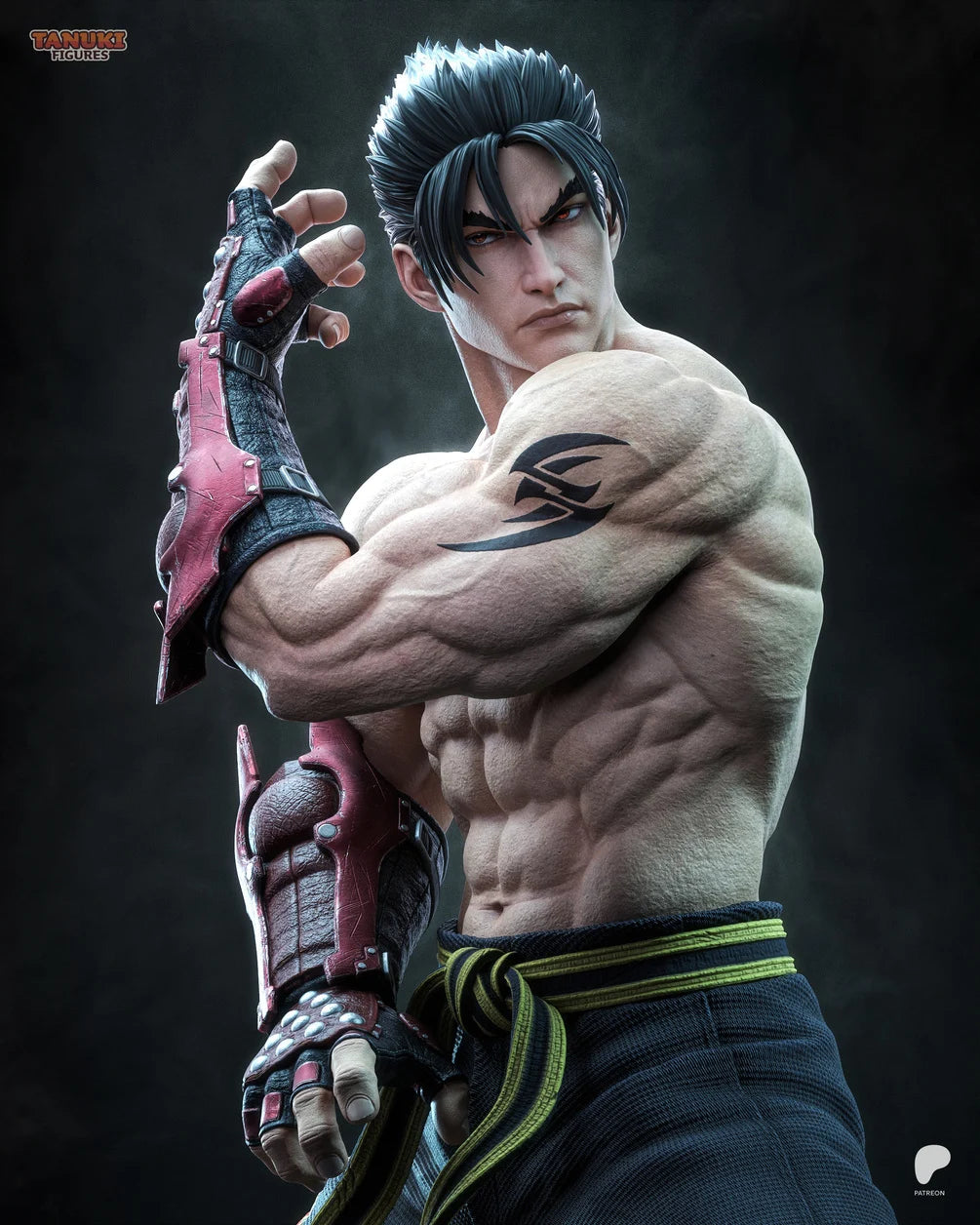 Jin Kazama Custom Resin Statue – High-Detail Fighting Game Collectible