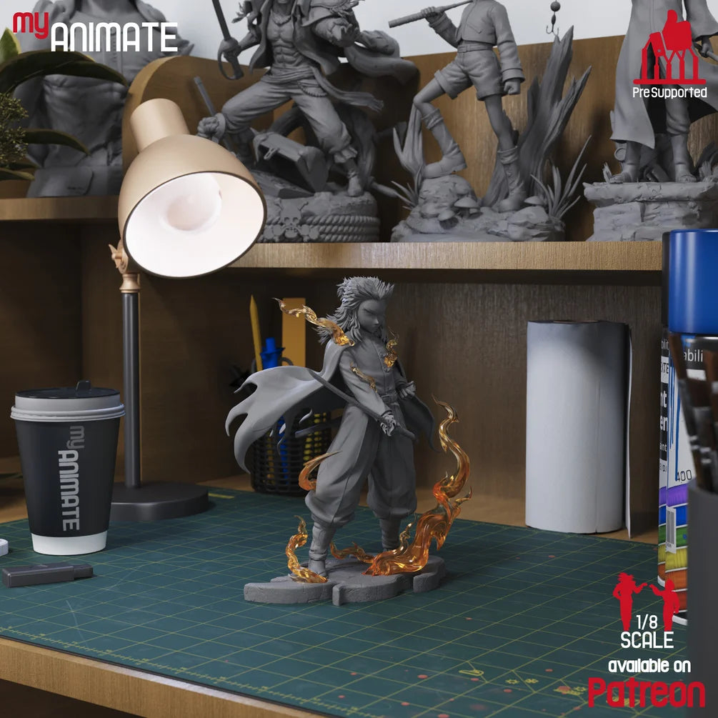 Kyojuro Rengoku 1/8 Scale Collectible Statue / Miniature – My Animate