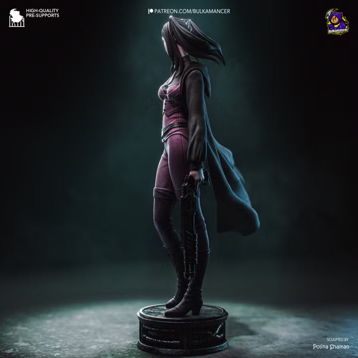 Gothic Investigator Cyberpunk Noir Heroine Resin Statue | Bulkamancer Garage Kit
