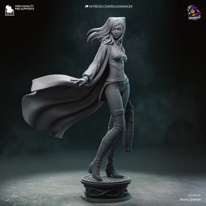Gothic Investigator Cyberpunk Noir Heroine Resin Statue | Bulkamancer Garage Kit