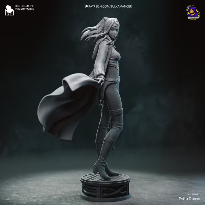 Gothic Investigator Cyberpunk Noir Heroine Resin Statue | Bulkamancer Garage Kit