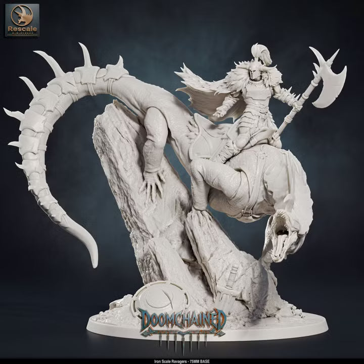 Iron Scale Ravager A - 75mm Base - Rescale Miniatures- Tabletop RPG Miniature