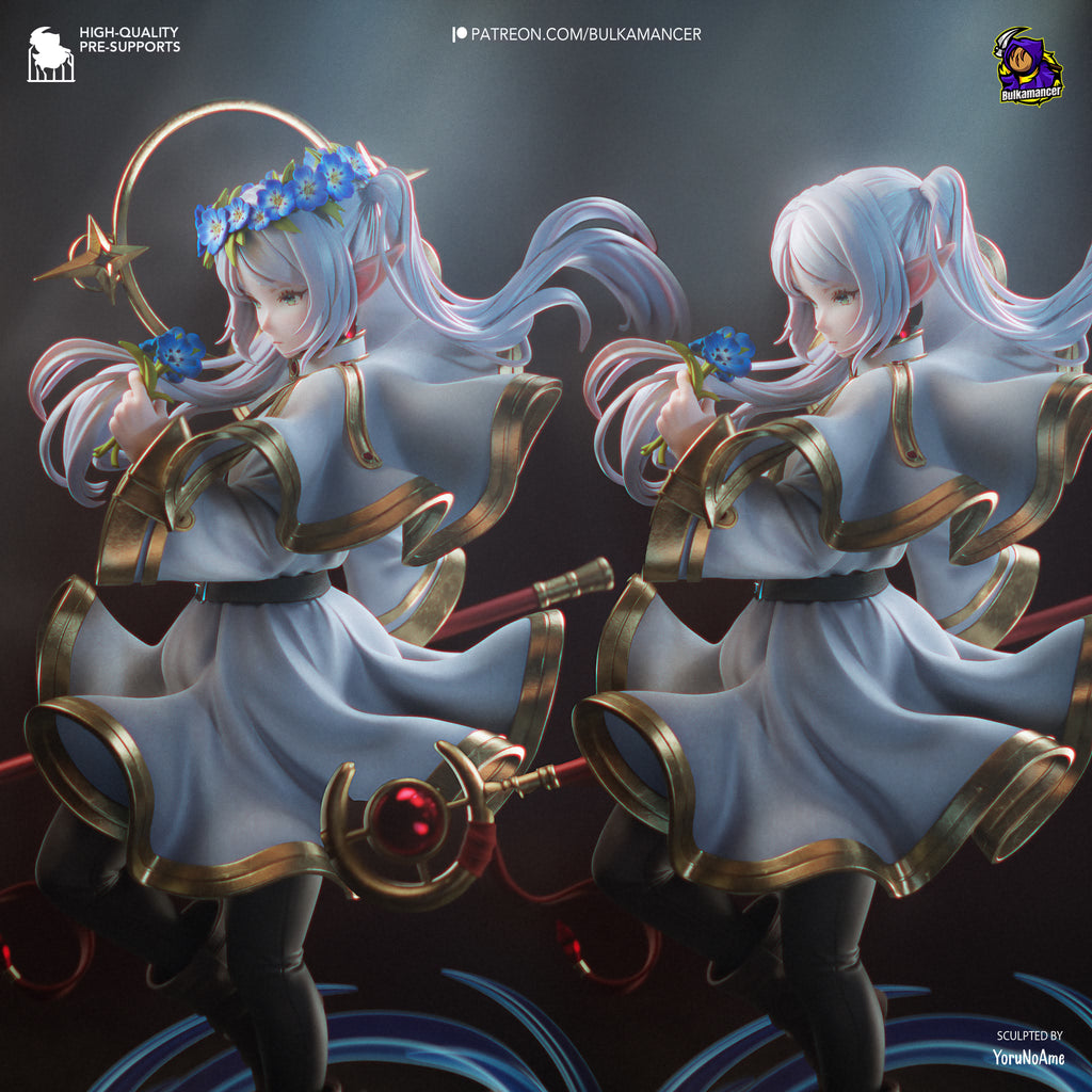 RetFrieren- Retracing the Past | Elven Mage Resin Statue / Garage Kit with Interchangeable Heads (Bulkamancer)