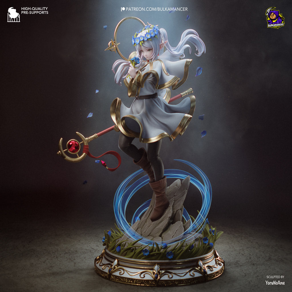 RetFrieren- Retracing the Past | Elven Mage Resin Statue / Garage Kit with Interchangeable Heads (Bulkamancer)