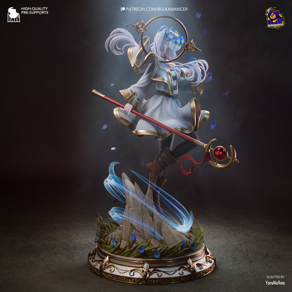 RetFrieren- Retracing the Past | Elven Mage Resin Statue / Garage Kit with Interchangeable Heads (Bulkamancer)