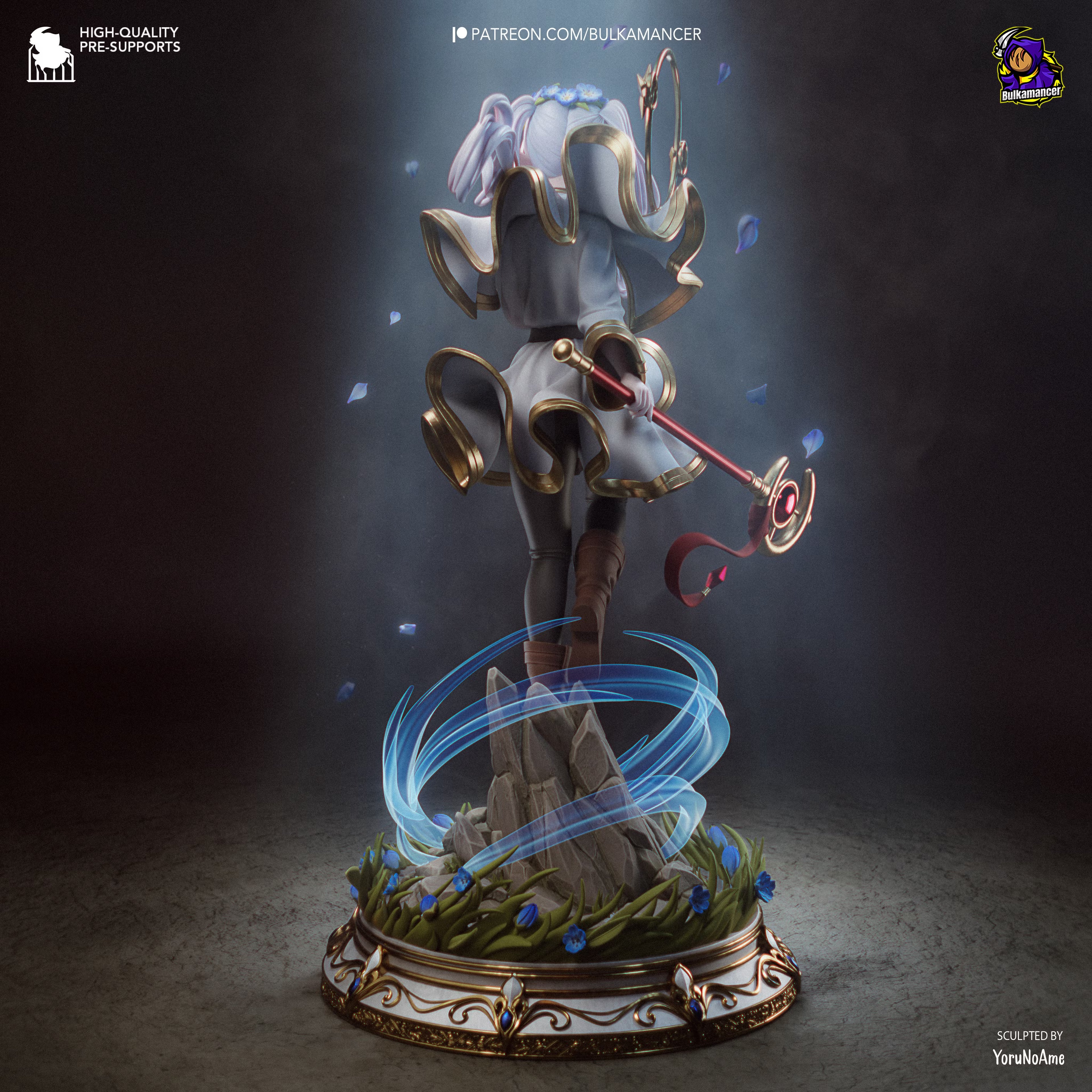RetFrieren- Retracing the Past | Elven Mage Resin Statue / Garage Kit with Interchangeable Heads (Bulkamancer)