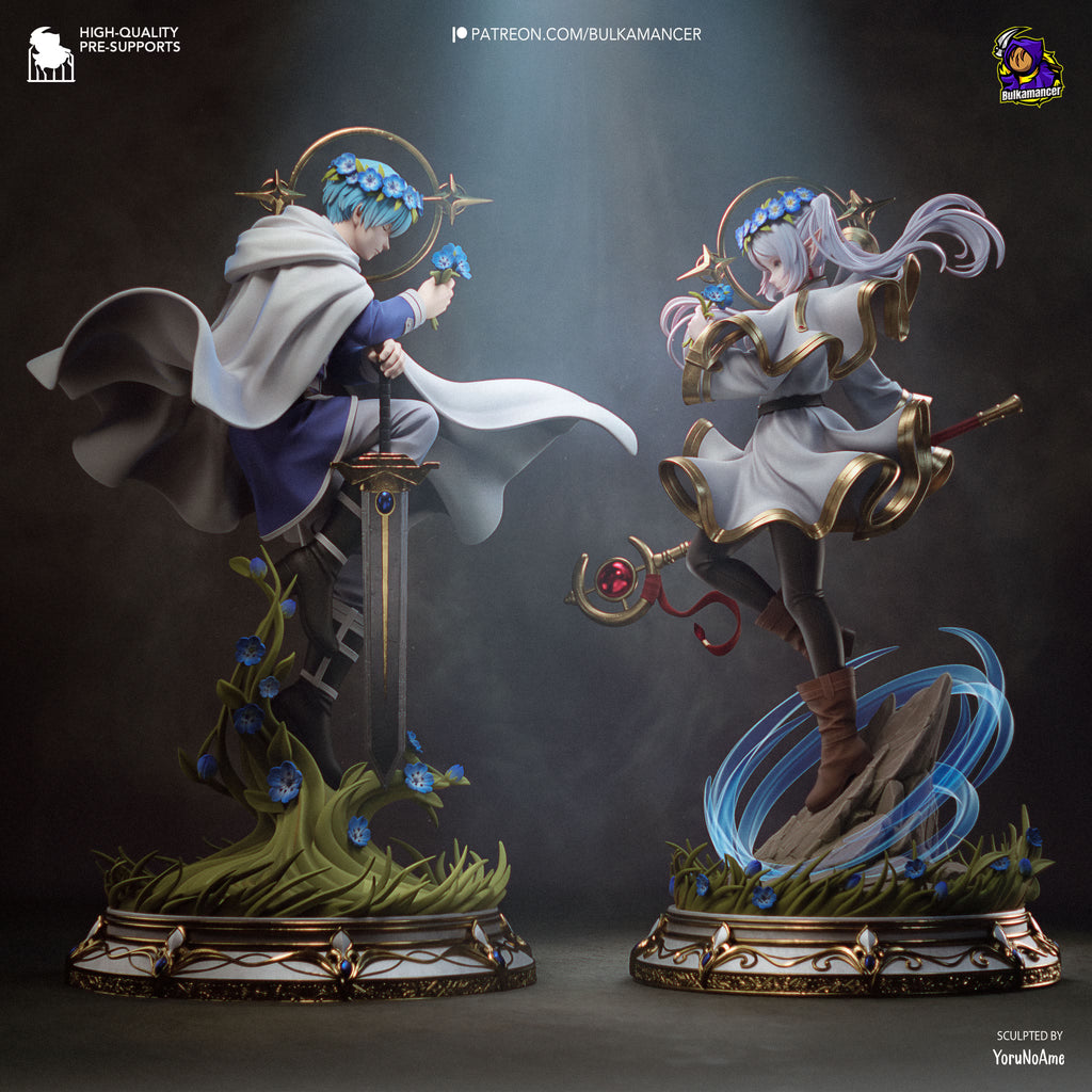 RetFrieren- Retracing the Past | Elven Mage Resin Statue / Garage Kit with Interchangeable Heads (Bulkamancer)