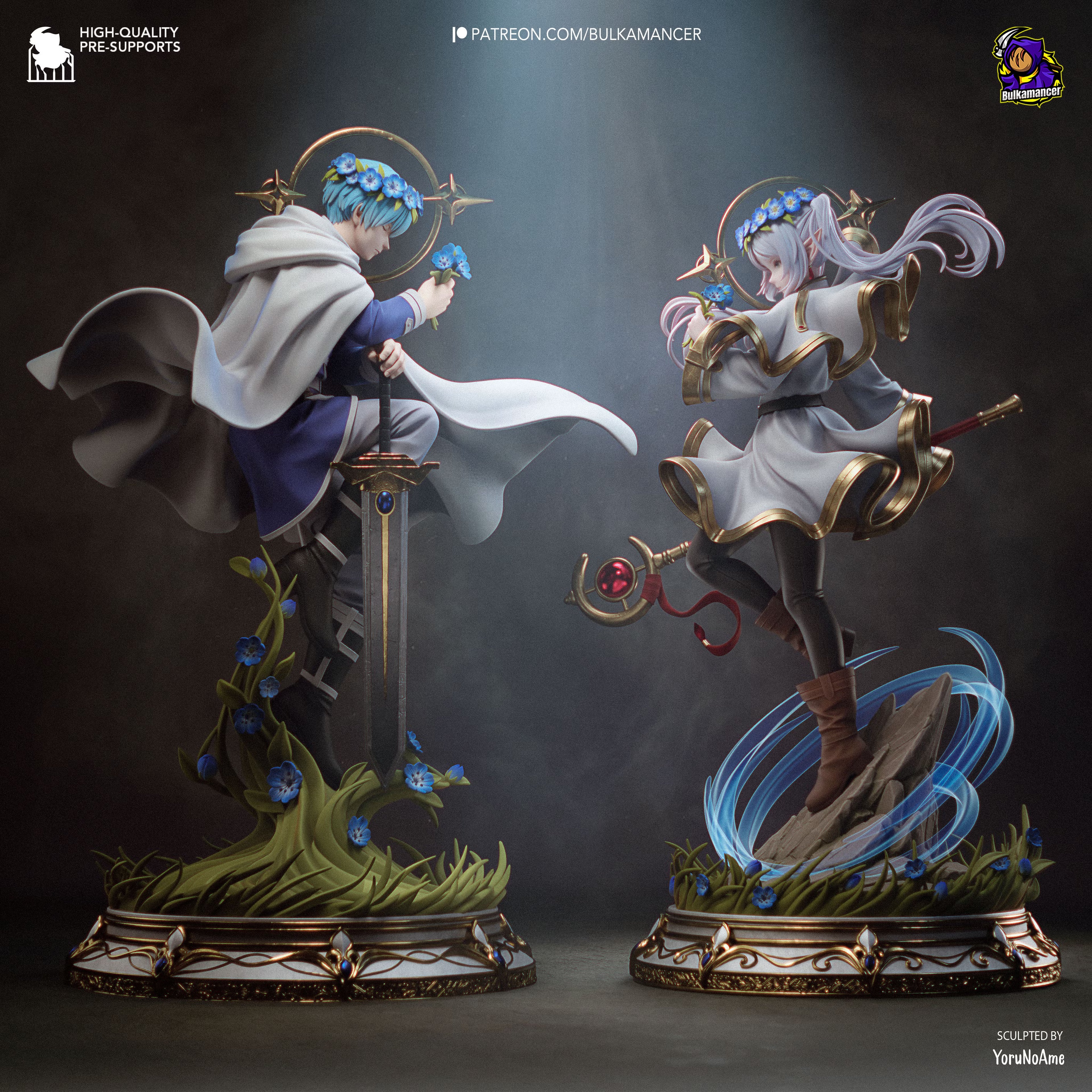 RetFrieren- Retracing the Past | Elven Mage Resin Statue / Garage Kit with Interchangeable Heads (Bulkamancer)