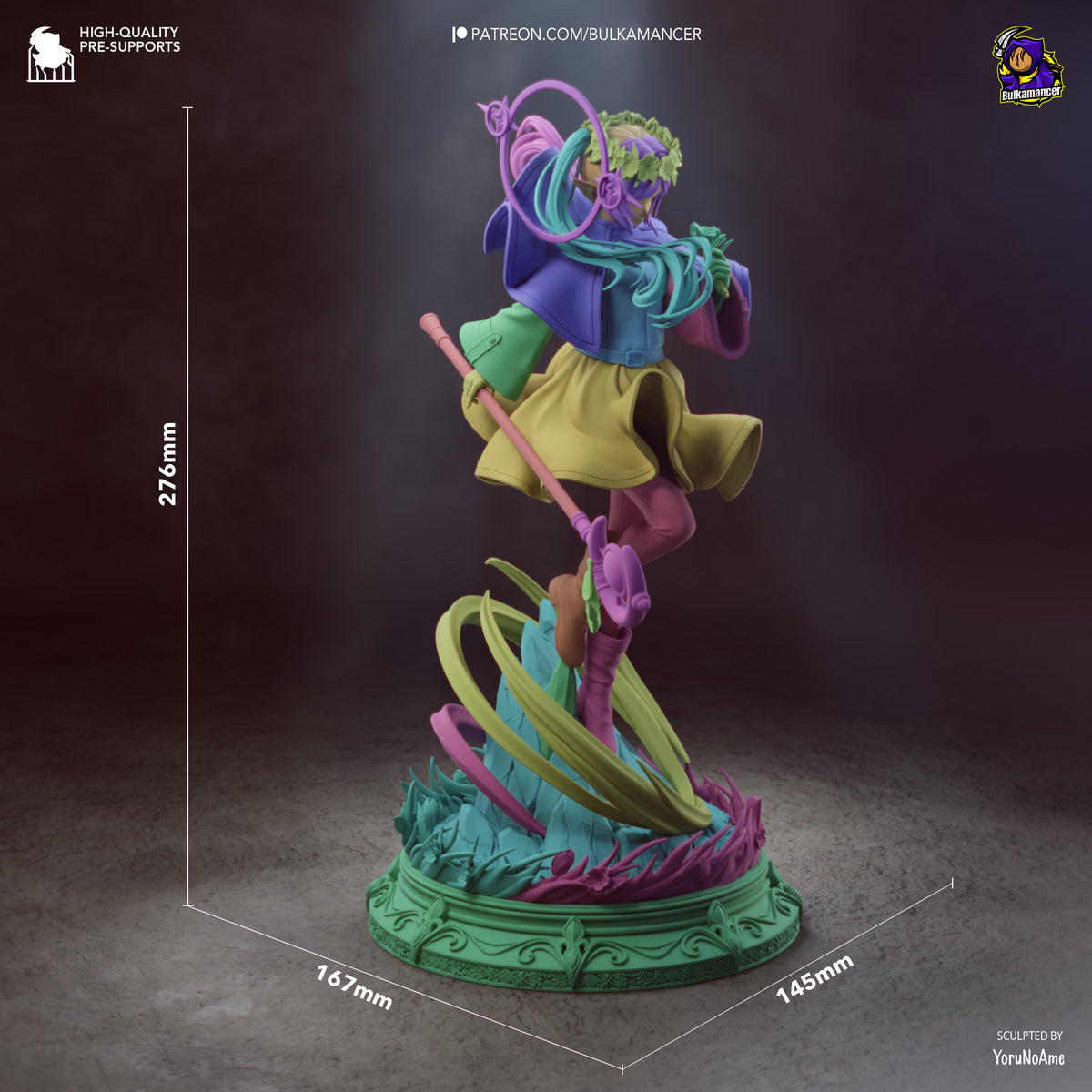 RetFrieren- Retracing the Past | Elven Mage Resin Statue / Garage Kit with Interchangeable Heads (Bulkamancer)