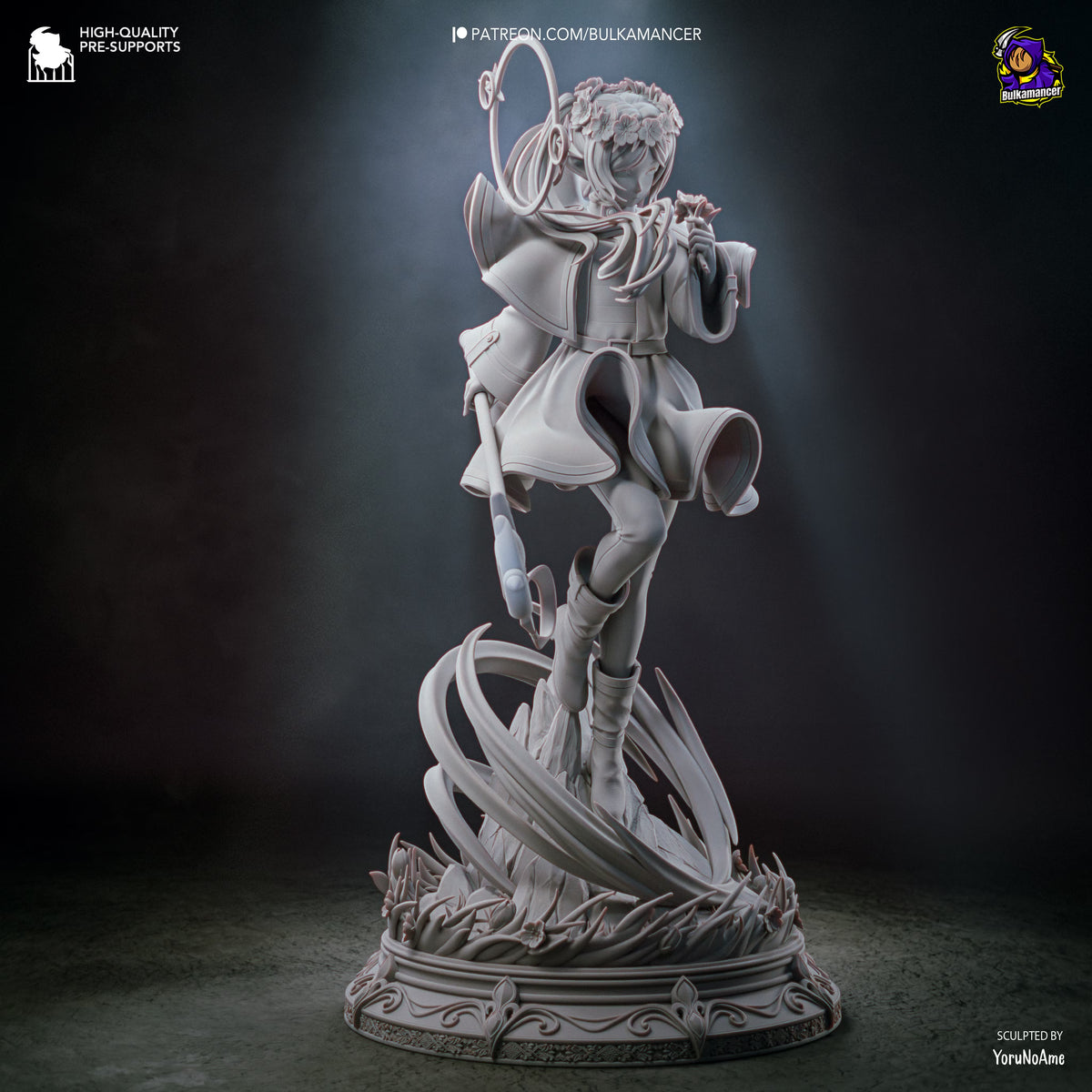 RetFrieren- Retracing the Past | Elven Mage Resin Statue / Garage Kit with Interchangeable Heads (Bulkamancer)