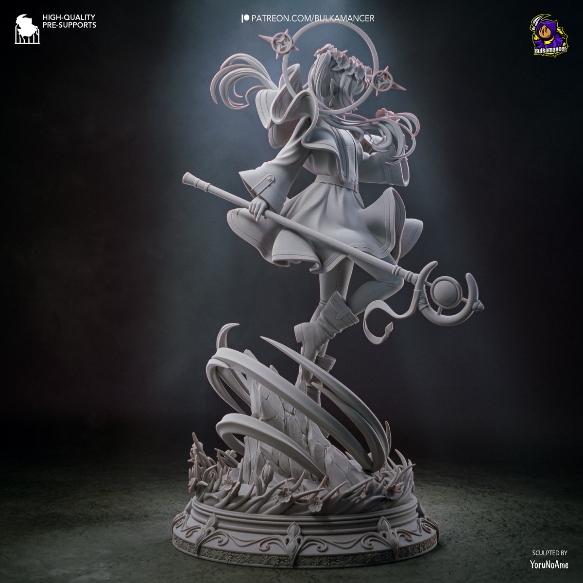 RetFrieren- Retracing the Past | Elven Mage Resin Statue / Garage Kit with Interchangeable Heads (Bulkamancer)