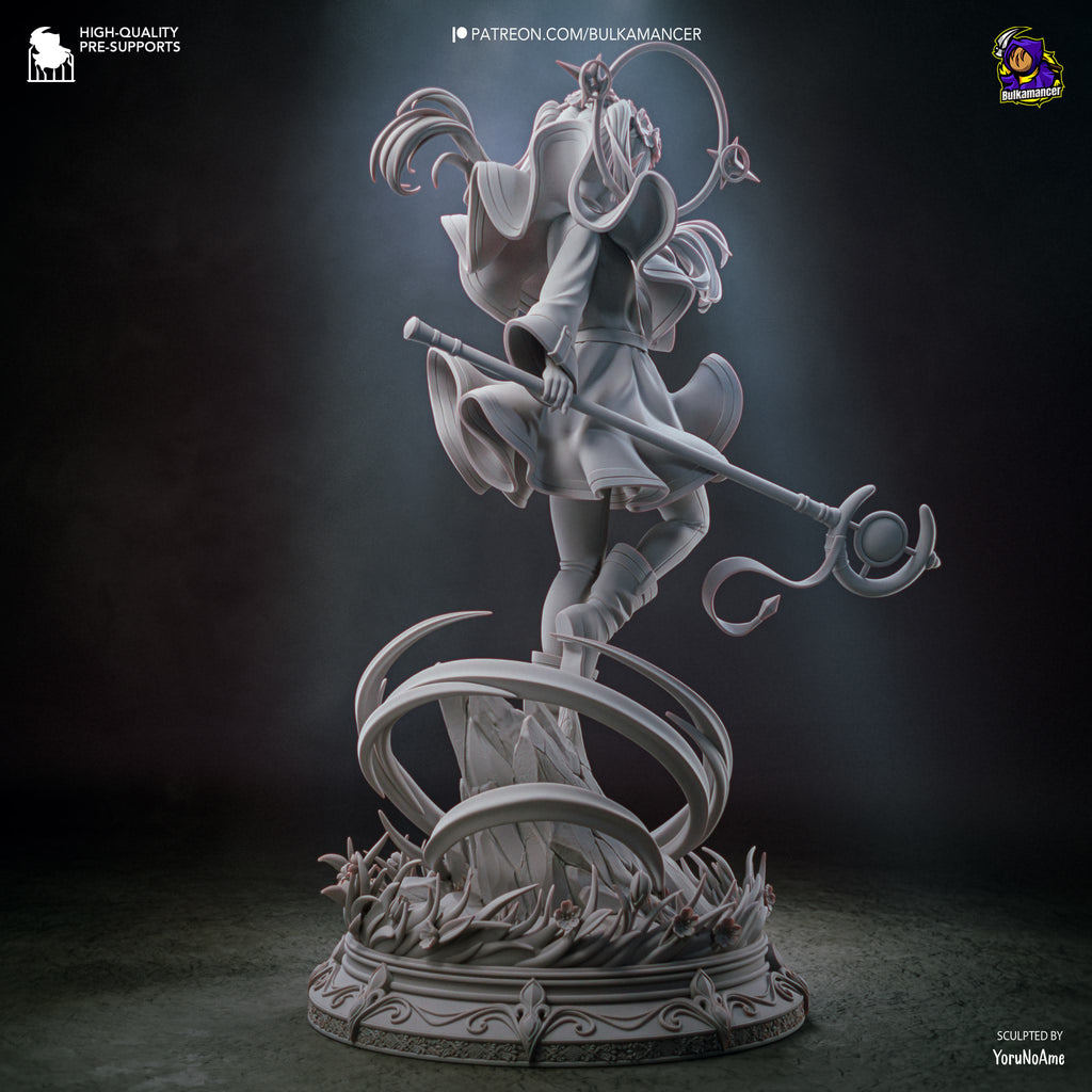 RetFrieren- Retracing the Past | Elven Mage Resin Statue / Garage Kit with Interchangeable Heads (Bulkamancer)