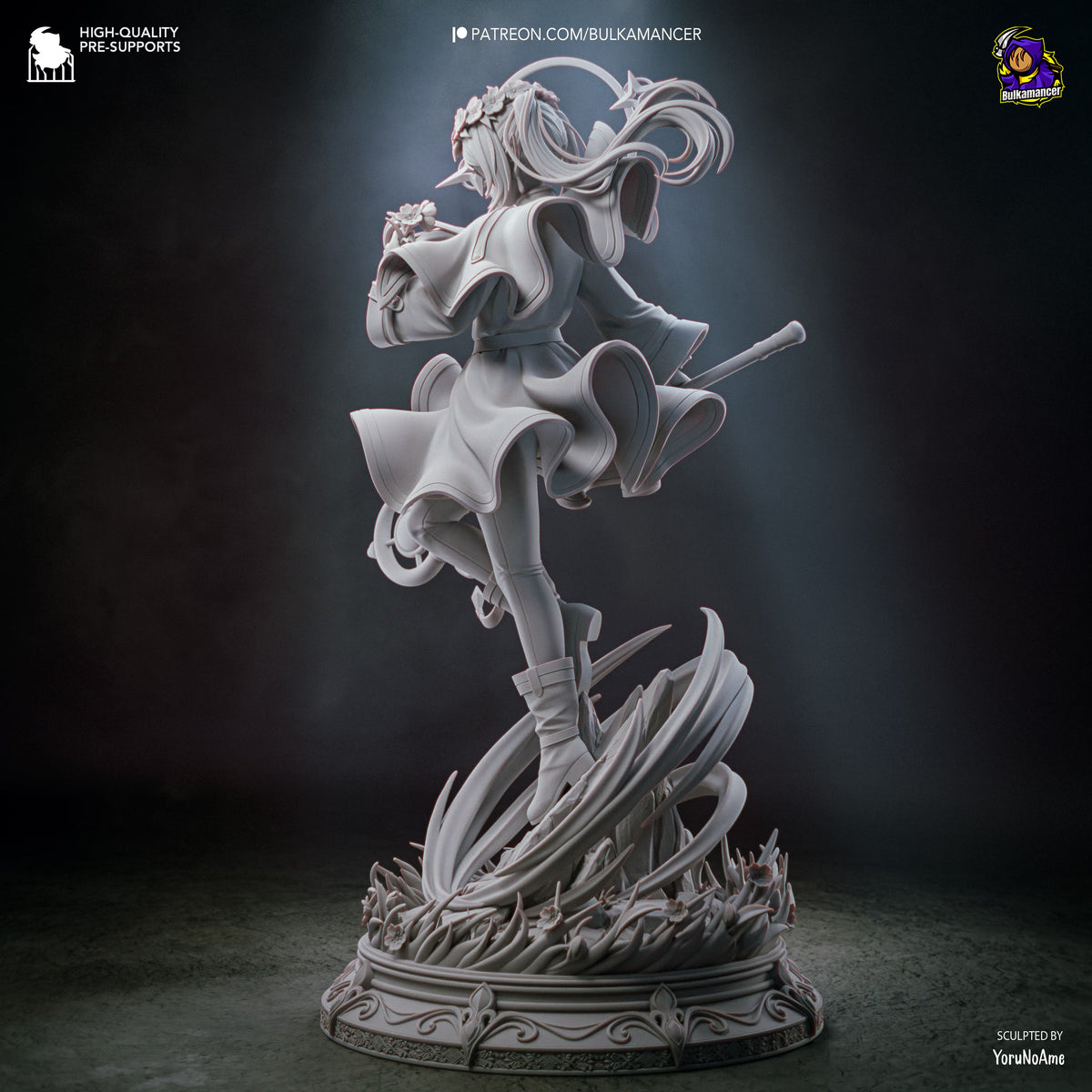 RetFrieren- Retracing the Past | Elven Mage Resin Statue / Garage Kit with Interchangeable Heads (Bulkamancer)