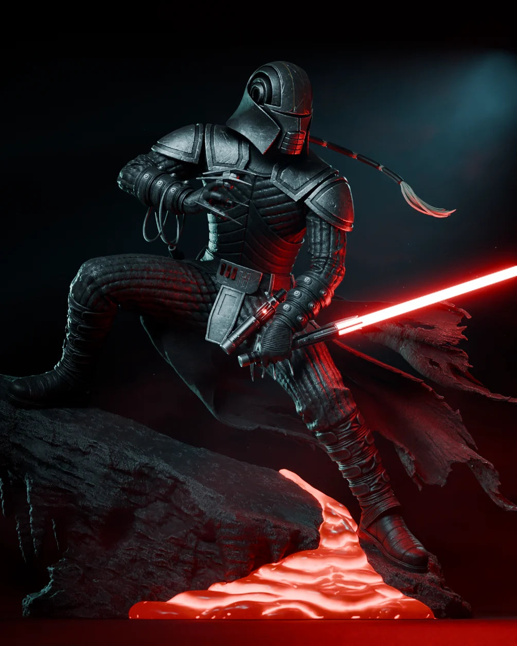 Star Wars: The Force Unleashed - Sith Stalker Starkiller Statue | 1/6 & 1/9 Scales | Raw, Primed & Painted Options