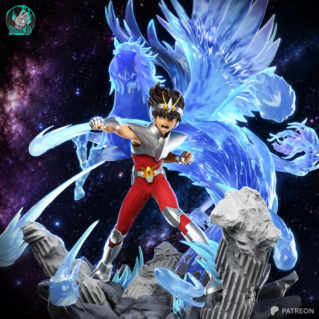 Pegasus Seiya - Saint Seiya | High-Precision 3D Printed Resin Collector's Statue