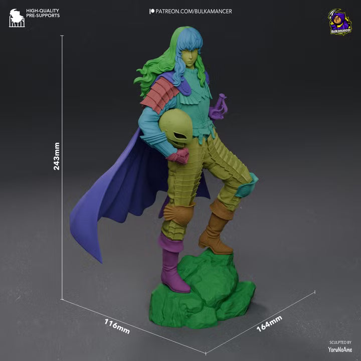 Silver Falcon Dark Fantasy Mercenary Commander Resin Statue | Bulkamancer