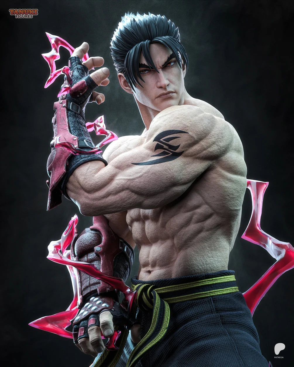 Jin Kazama Custom Resin Statue – High-Detail Fighting Game Collectible