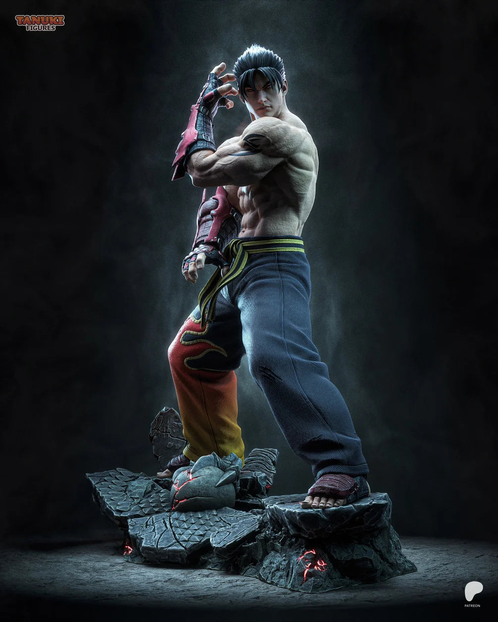 Jin Kazama Custom Resin Statue – High-Detail Fighting Game Collectible