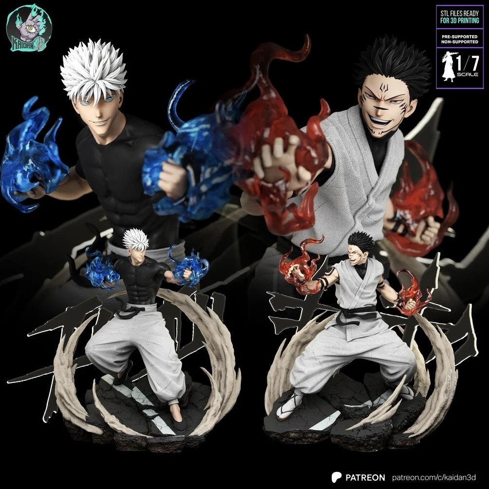 Satoru Gojo Red and Blue Diorama Statue - Jujutsu Kaisen | Billy Bones Emporium