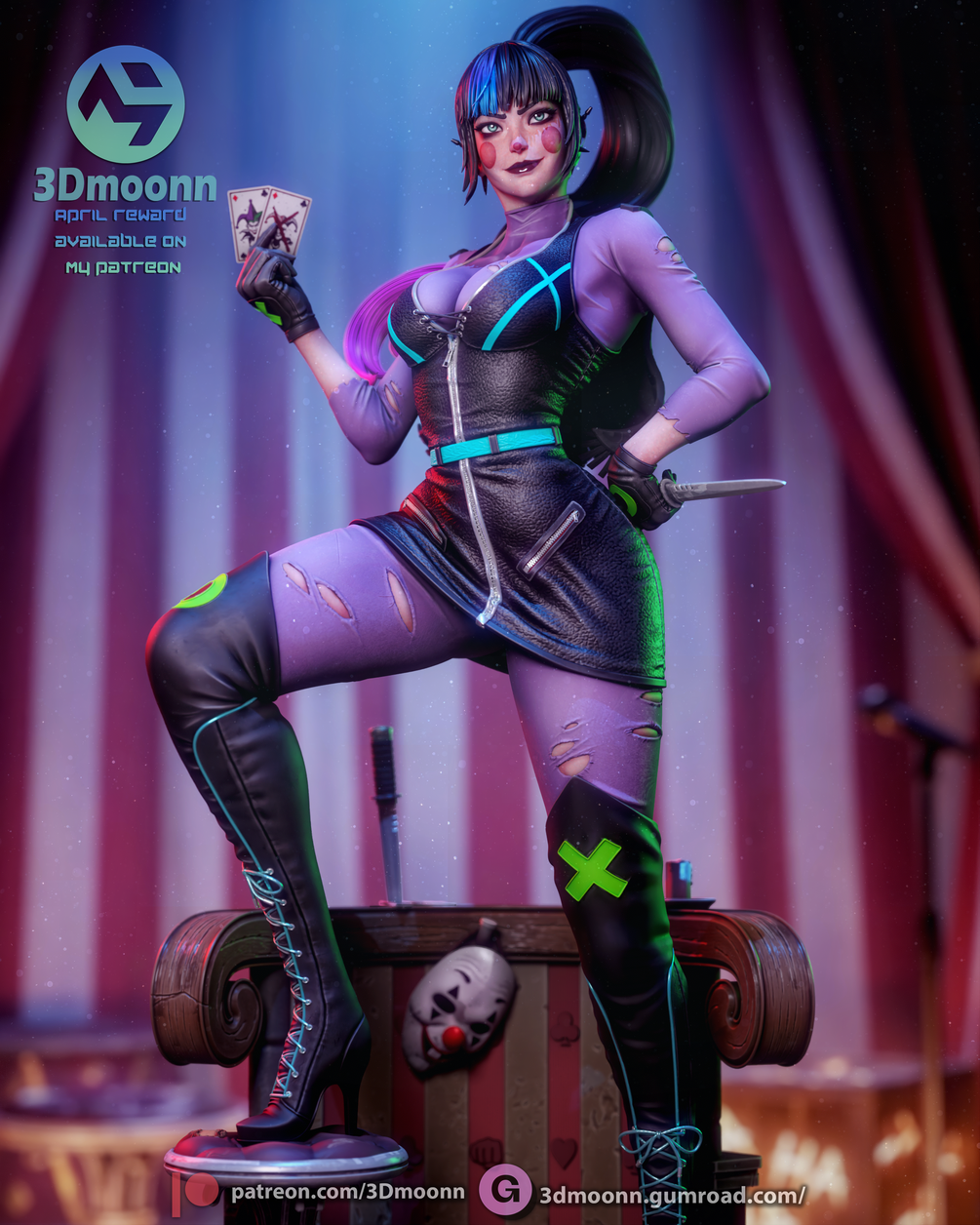 Punchline Statue 1/6 Scale - DC Comics | Billy Bones Emporium