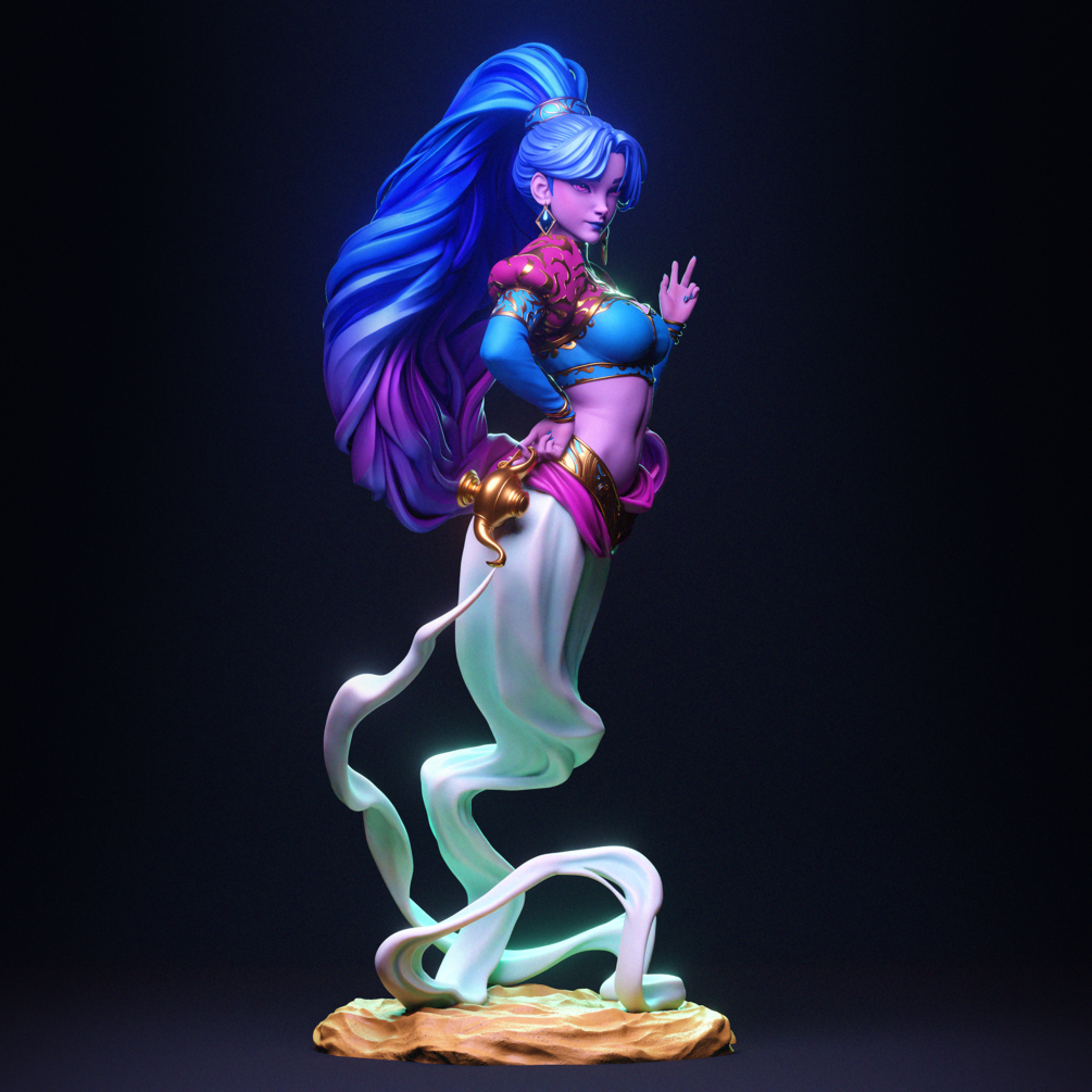 Djinn Statue by CA 3D | 3D Printed Resin Figurine – Billy Bones Emporium