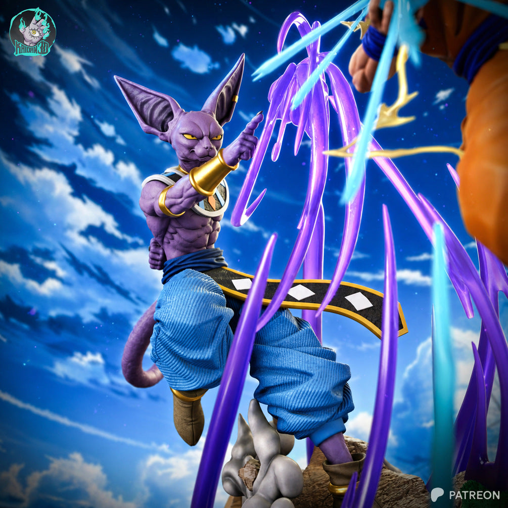 Goku vs Beerus Diorama Statue XL - Dragon Ball Super | Billy Bones Emporium