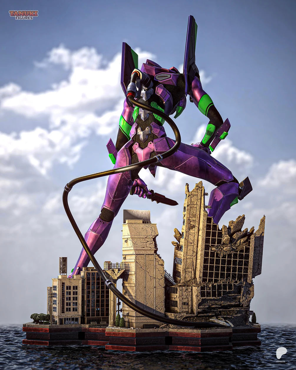 EVA-01 Custom Resin Statue – Large-Scale Evangelion Diorama Figure