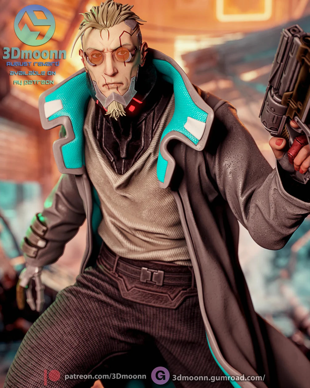 Weak Kingsly Statue 1/6 Scale - Cyberpunk Edgerunners | Billy Bones Emporium