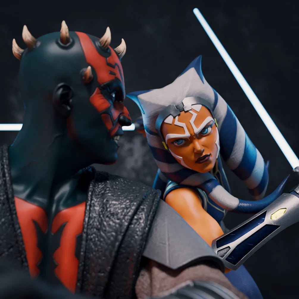 Star Wars: The Clone Wars - Ahsoka vs. Darth Maul Mandalore Duel Diorama | Multiple Scales & Finishes
